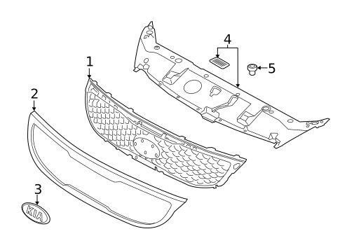 Grille & Components for 2014 Kia Sedona #0