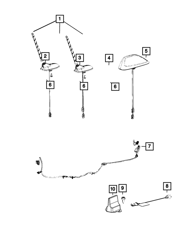 « 5064793AB – Electrical : Câble Et Support De Base Antenne pour Mopar Image »