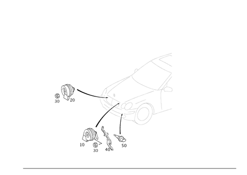 Horn and Outboard Temperature Indicator for 2002 Mercedes-Benz C230 #0