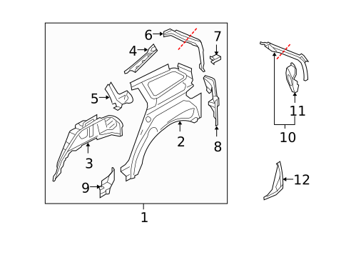 Inner Structure for 2008 Mazda CX-7 #0