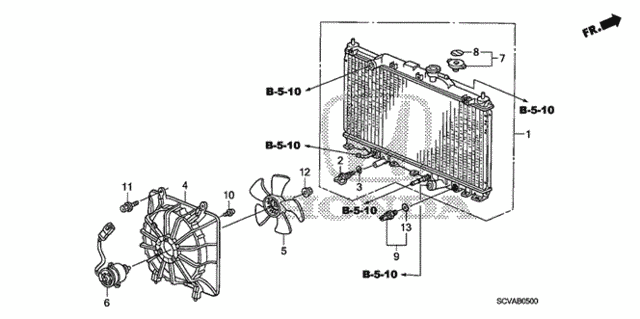 Radiator (Denso) for 2007 Honda Element #0