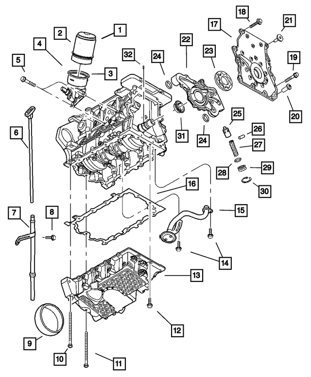« 6101611 – Engine 1.6L Four Cylinder : Tête Hexagonale Boulon Et Rondelle, Montage pour Mopar Image »