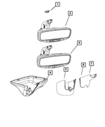 68358111AA - Glass: Inside Rear View Mirror for Jeep: Grand Cherokee, Grand Cherokee WK Image