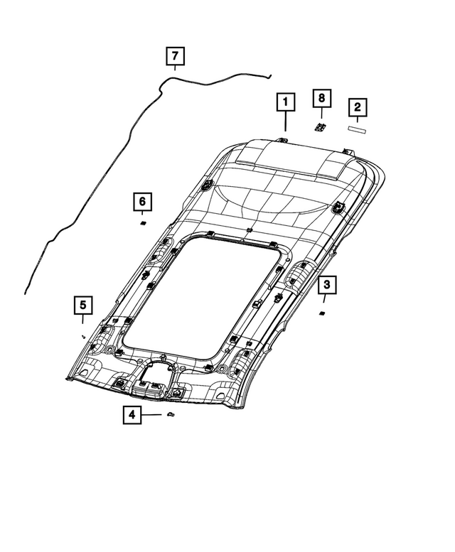 « 7QR52TX7AA –  : Garnissage Du Pavillon pour Mopar Image »