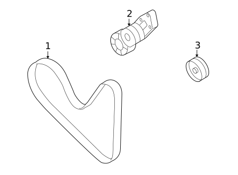 Belts & Pulleys for 2008 Volkswagen R32 #0