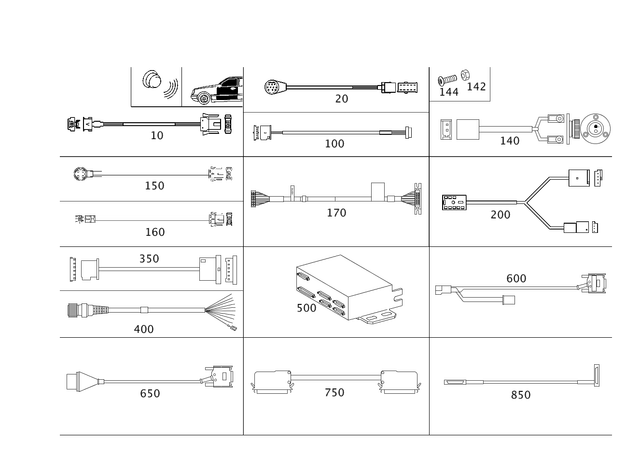 2038200015 - Electrical System: Wiring Harness for Mercedes-Benz: C230, C240, C280, C32 AMG, C320, C350, C55 AMG Image image