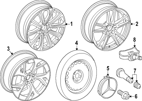 Wheels for 2025 Mercedes-Benz GLC350e #1