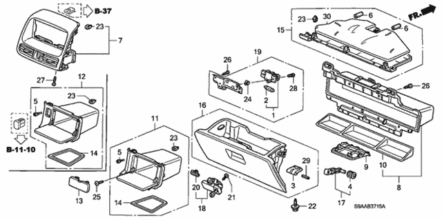 Instrument Panel Garnish (Passenger Side) for 2006 Honda CR-V #0