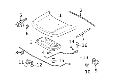 Hood & Components for 2009 Land Rover LR2 #0