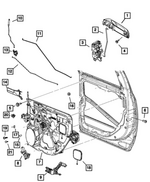 1GH19NRVAF - Doors, Door Mirrors and Related Parts: Exterior Door Handle, Left for Mopar Image
