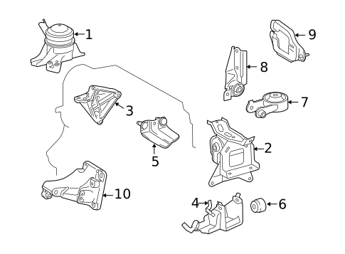 Engine & Trans Mounting for 2010 Scion xD #0