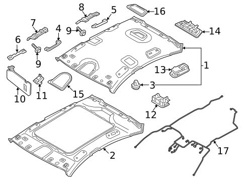 Interior Trim - Roof for 2015 Hyundai Genesis #0