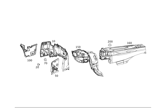 2126822900 - Trim: Dampening, Engine Cmprt for Mercedes-Benz: CLS400, E250, E350, E400, E550, E63 AMG, E63 AMG S Image image
