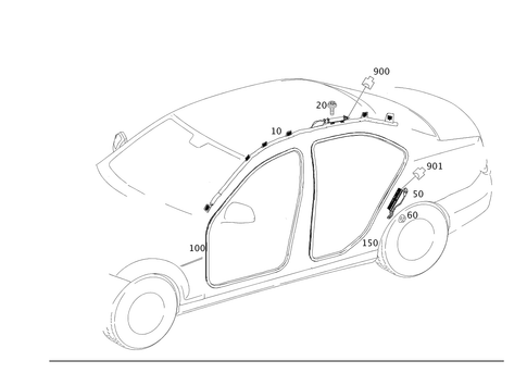 Head Side Air Bag, Door Edge Guard for 2011 Mercedes-Benz E63 AMG #0