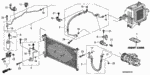 80050S87H01 - Body/Air Conditioning: LABEL, AIR CONDITIONER CAUTION(HFC134A) for Honda Image