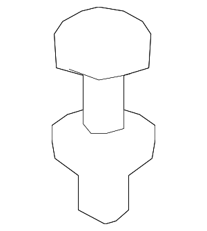 51472754477 - Body: Wheel Opening Molding Rivet for Mini Image