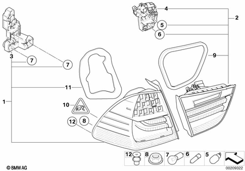 Rear Light for 2011 BMW 328i #0