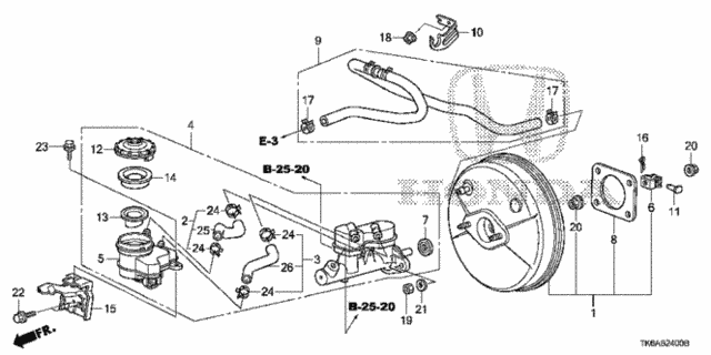 Brake Master Cylinder  - Master Power (KA) (KC) for 2013 Honda Fit #0