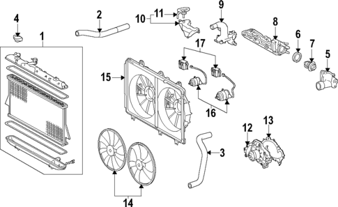 Cooling System for 2010 Toyota Highlander #0