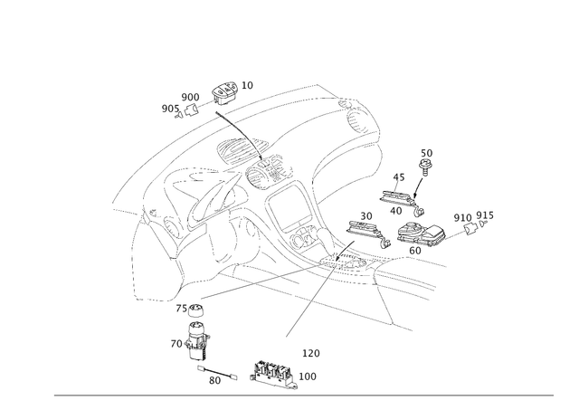 2308213451 - Electrical System: Switch for Mercedes-Benz: SL500, SL55 AMG, SL550, SL600, SL63 AMG, SL65 AMG Image image