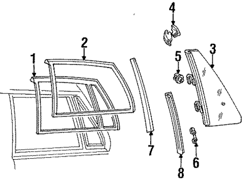 Glass & Hardware for 1987 Chevrolet Celebrity #0