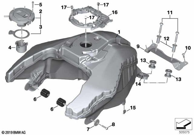 16118403991 - : Bracket For Tank Mount for BMW-Motorrad Image