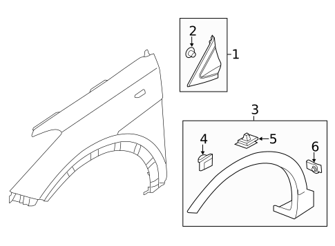 Exterior Trim - Fender for 2022 Hyundai Santa Fe #0
