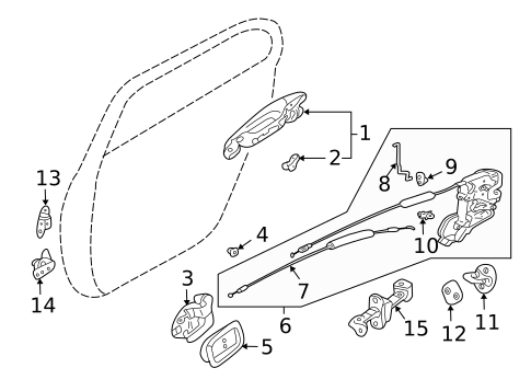 Lock & Hardware for 2007 Mitsubishi Endeavor #1