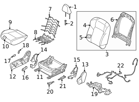 Passenger Seat Components for 2023 Nissan Rogue #2