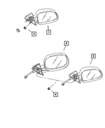 55077288AB - Doors and Related Parts: Outside Rearview Mirror, Right for Mopar Image