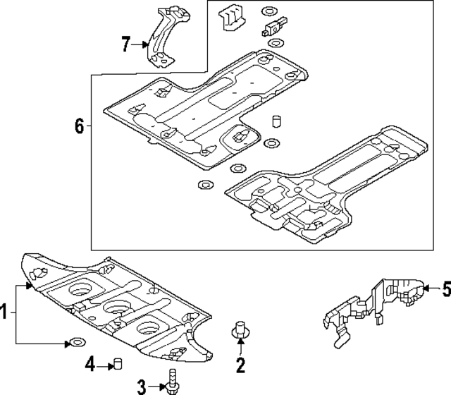 29110B1600 - : Under Cover for Hyundai Image