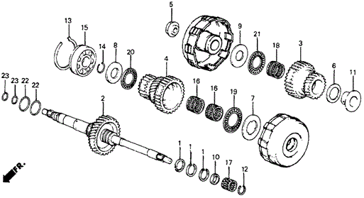 3AT Mainshaft for 1985 Honda Civic #0
