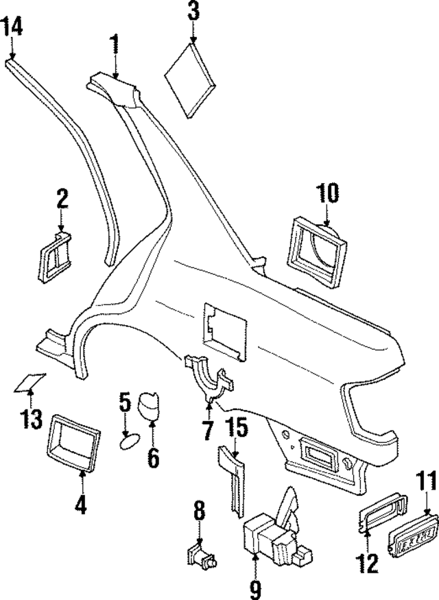 7888240U00 - Body: Sound Absorber for Infiniti Image