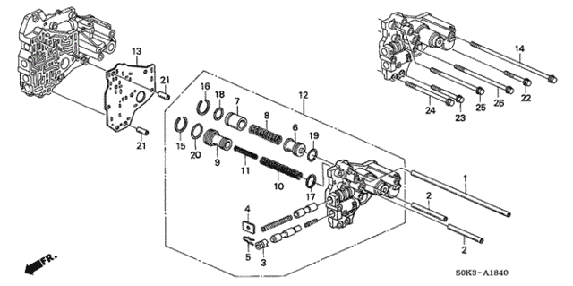 5AT Top Accumulator Body for 2003 Acura TL #0