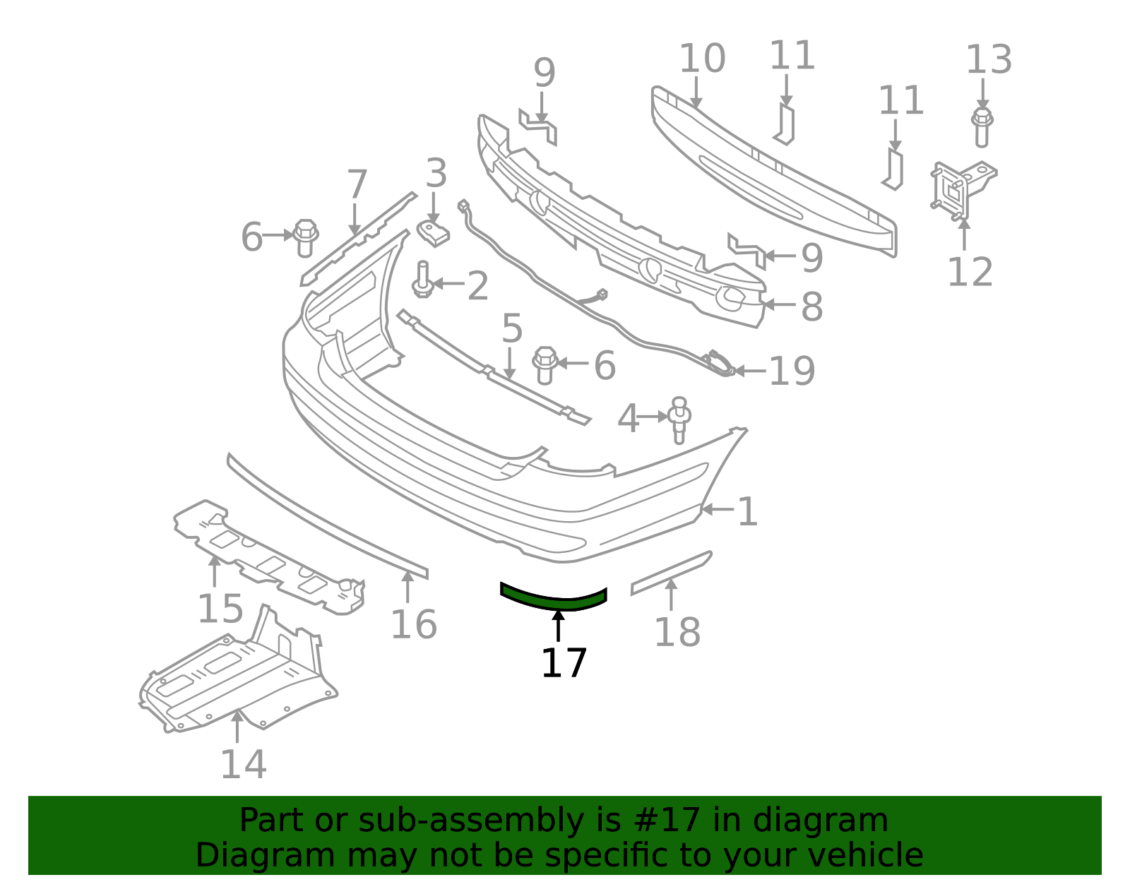 86671-3F050 - Corner Molding 2004-2006 Kia Amanti | Kia.Parts Store