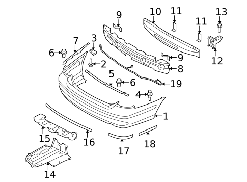 Bumper & Components - Rear for 2005 Kia Amanti #0