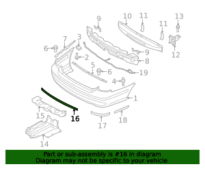 86675-3F001 - Center Molding 2004-2006 Kia Amanti | Kia.Parts Store