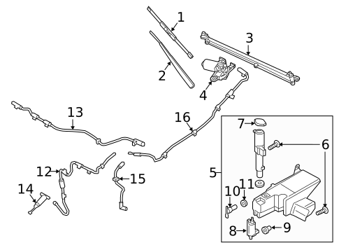 Wiper & Washer Components for 2019 Ford F-450 Super Duty #0
