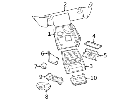 Front Console for 2007 Dodge Ram 2500 #0