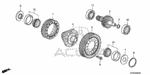 91008RJFT12 - Transmission - Automatic: Bearing, Angular (22X67X19) for Acura: MDX, RDX, RL, TL, ZDX Image