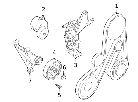 Belts & Pulleys for 2001 Volvo V40 #0