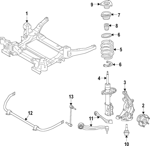 Front Suspension for 2020 Ford Explorer #0