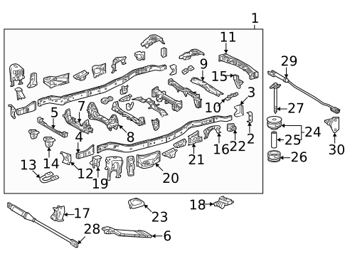 Frame & Components for 2025 Lexus LX700h #1