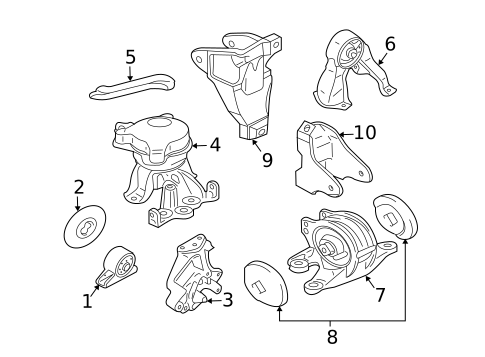 Engine & Trans Mounting for 2007 Mitsubishi Endeavor #0
