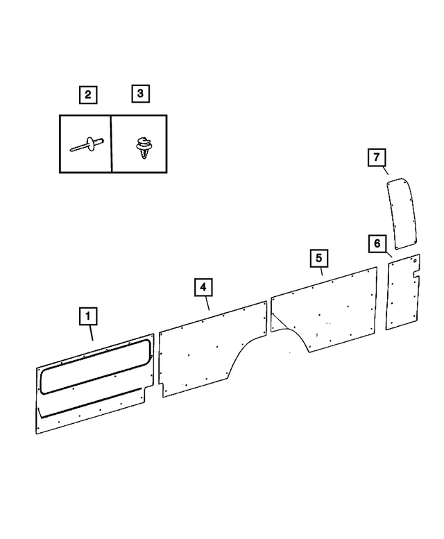 1HD29XDVAA - Interior Trim: Side Trim Panel, Left for Mopar Image