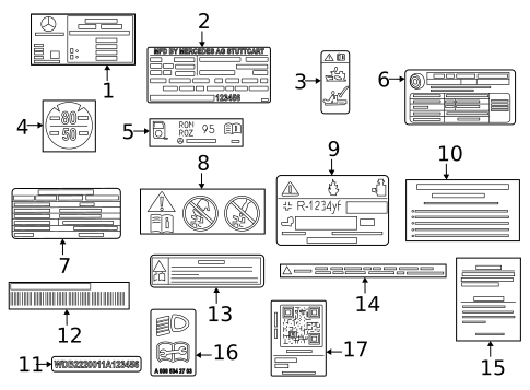 Information Labels for 2025 Mercedes-Benz G550 #0