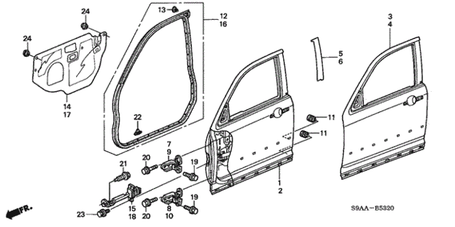 Front Door Panels for 2006 Honda CR-V #0