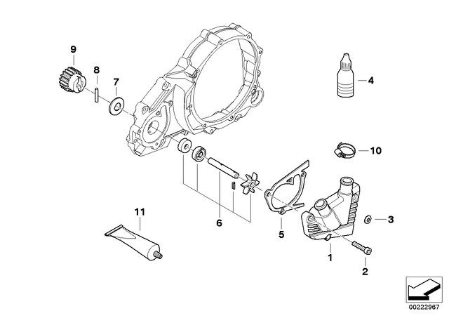 11517700414 - : Set, Water Pump Shaft for BMW-Motorrad Image