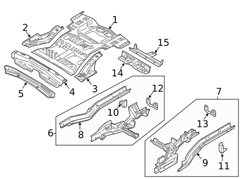 Rear Floor & Rails for 2018 Lincoln MKX #0