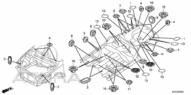 Grommet (FR.) for 2015 Acura TLX #0